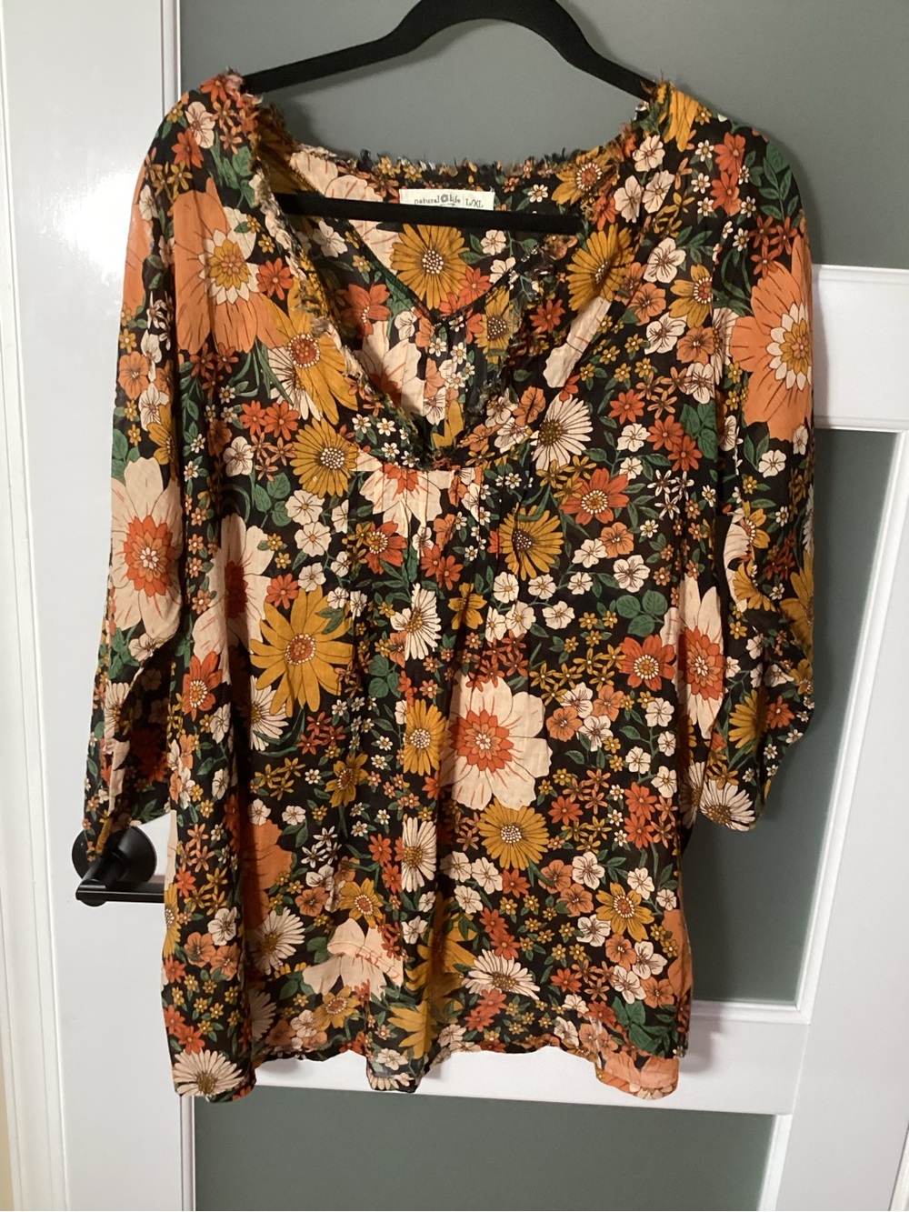 NATURAL LIFE Floral Tunic in a Bag - No Bag - L/XL